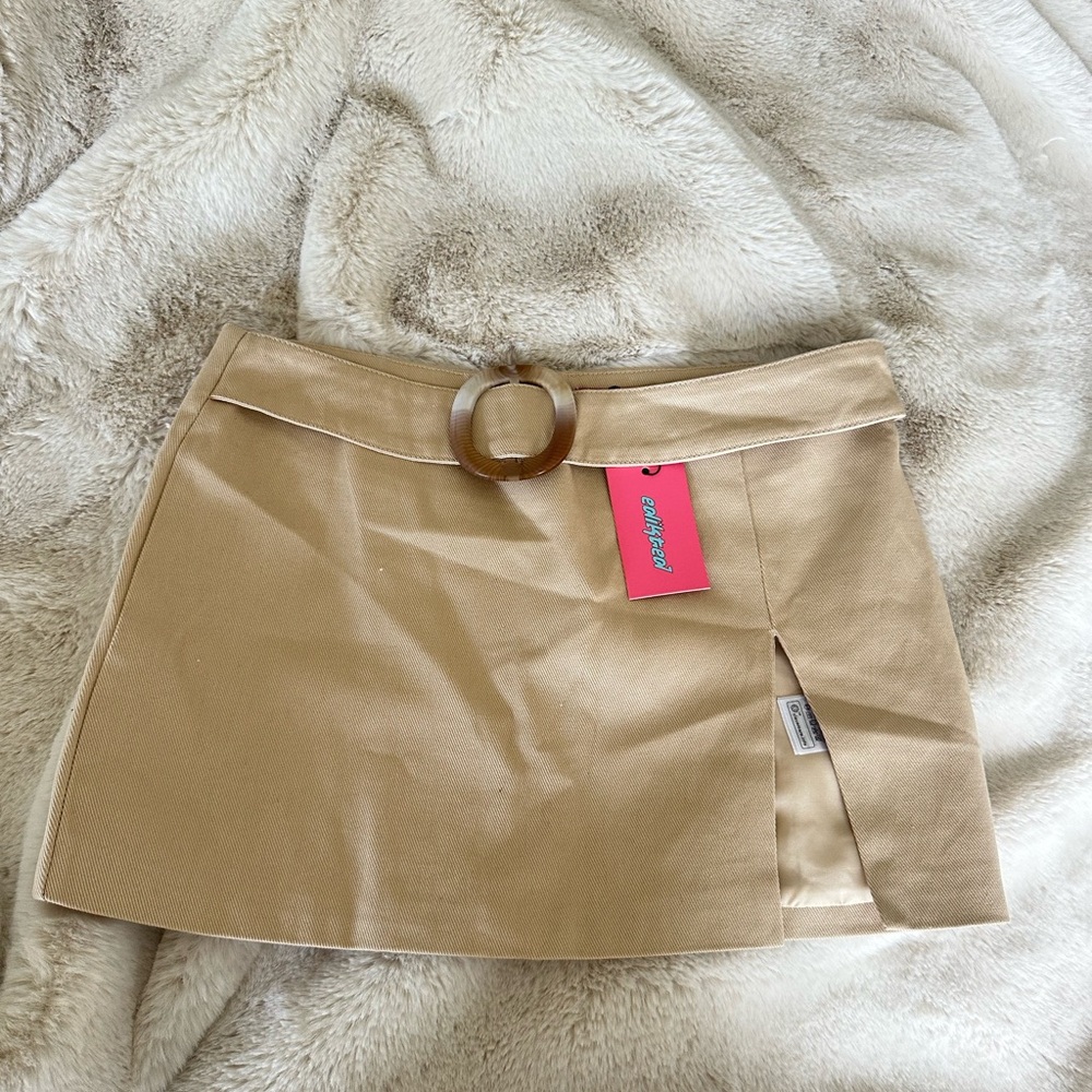 Edikted Tan Mini Skirt